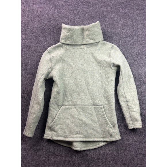 Smartwool Sweaters - Smartwool Hudson Trail Pullover Women Small Green Wool Blend Fleece Funnel Neck